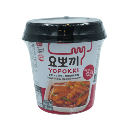 Yopokki Spicy Topokki kopp 140g – koreanske risnudler i sterk saus