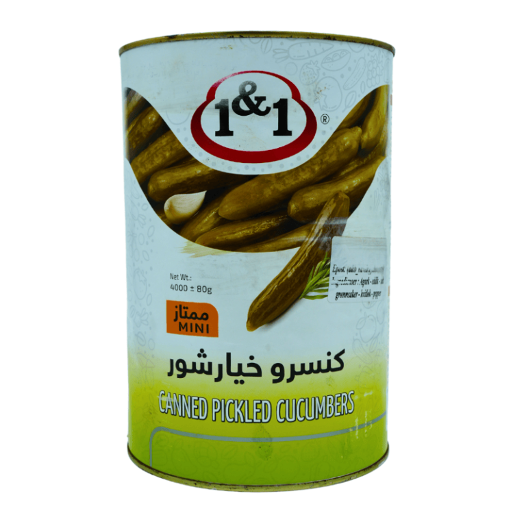 1&1 Sylteagurk 4000g – Large jar of crunchy pickled cucumbers in tangy vinegar brine