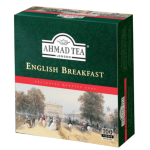 Ahmad Tea English Breakfast svart te 100 poser – klassisk frokostblanding