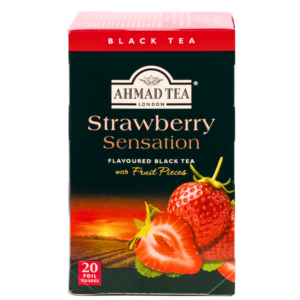Ahmad Strawberry Sensation te – 20 teposer med søt jordbærsmak