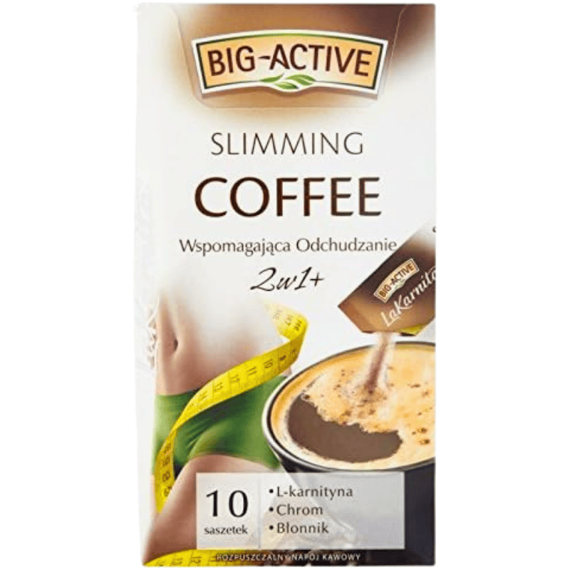 Big-Activ Slimming Coffee 10 poser 120g – instant kaffe med slankende ingredienser
