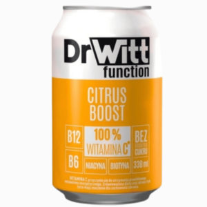 Dr Witt kullsyreholdig sitrusdrikk 330 ml – oppfriskende leskedrikk med vitaminer