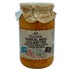 Dworek surkål med gulrot 860 g – tradisjonell polsk fermentert kål