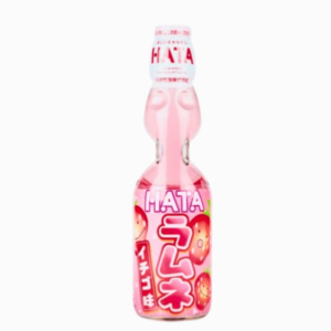 Hata Ramune Strawberry 200ml – Japansk kullsyreholdig drikk med frisk jordbærsmak