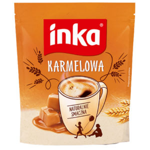 Inka instant kornkaffe med karamellsmak 200g – koffeinfri drikk med søt karamellsmak