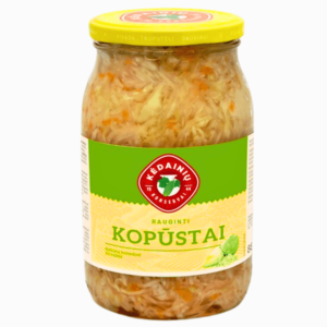 Kėdainių surkål med gulrot 900ml – tradisjonell fermentert kål fra Litauen