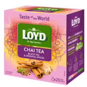 Loyd svart te med smak av kanel, ingefær og kardemomme – 20 teposer