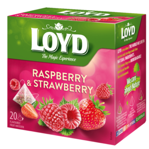Loyd Raspberry and Strawberry 40g – Fruktig te med smak av bringebær og jordbær for en søt og frisk opplevelse