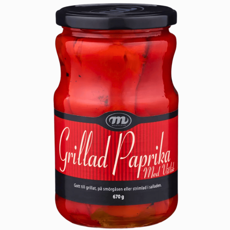 Mediteran grillet paprika i glass 670 g – smakfull og klar til bruk