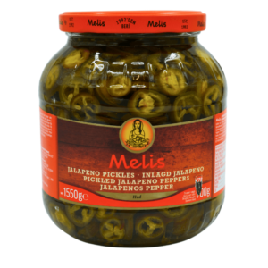 Syltede jalapeño-skiver fra Melis 1700ml – sterke og sprø chiliskiver