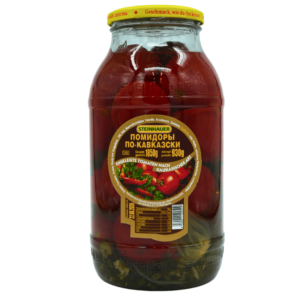 Monolith tomater po-kavkazski 1,85 kg – krydrede syltede tomater i stor glasskrukke