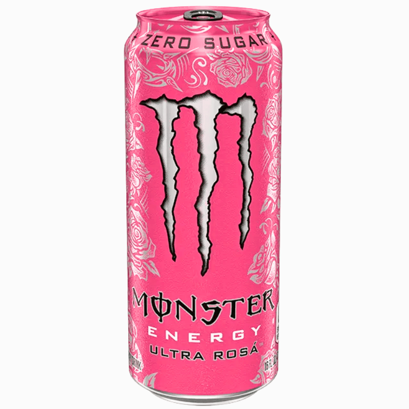 Monster Energy Ultra Rosa 500 ml – energidrikk med fruktig smak uten sukker