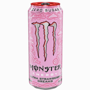Monster Energy Ultra Strawberry 500 ml – energidrikk med jordbærsmak uten sukker