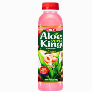 OKF Aloe Vera med fersken 500ml – Forfriskende aloe vera-drikke med smak av fersken