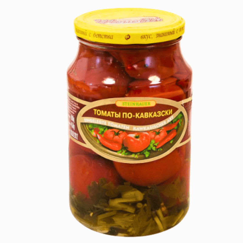 Caucasus-inspirerte tomater fra Steinhauer 850ml – aromatiske og klare til servering