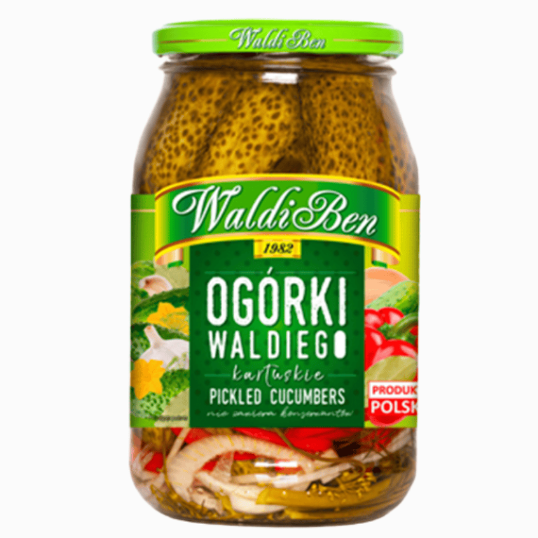 Waldiben Kartuskie sylteagurker 840 g – klassisk polsk syltet delikatesse