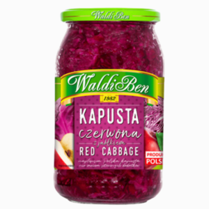 Waldiben rødkål 880 g – tradisjonell polsk rødkål på glass