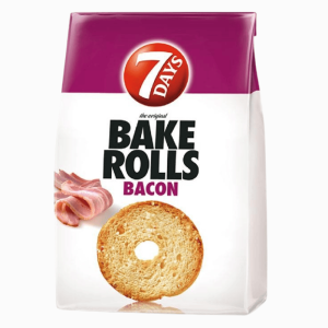 7Days Bake Rolls Bacon 150g – sprø rundinger med røkt baconsmak