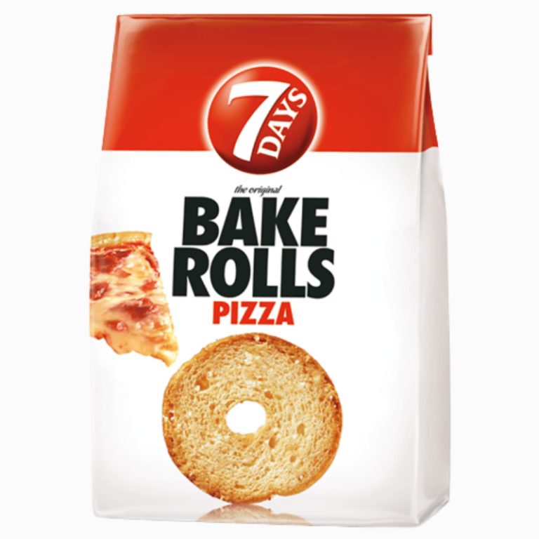 7Days Bake Rolls Pizza 150g – ovnsbakte snacks med klassisk pizzasmak