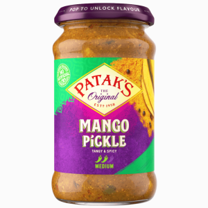 Indisk mango pickle fra Patak's – medium sterk smak, 283g