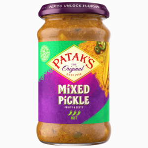 Indisk blandet pickle fra Patak's med krydder og grønnsaker – 250g
