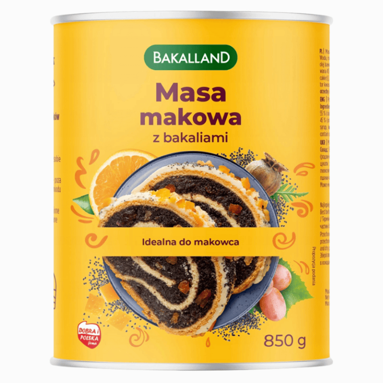Bakalland valmuefrø-masse med rosiner 850g – klar til baking
