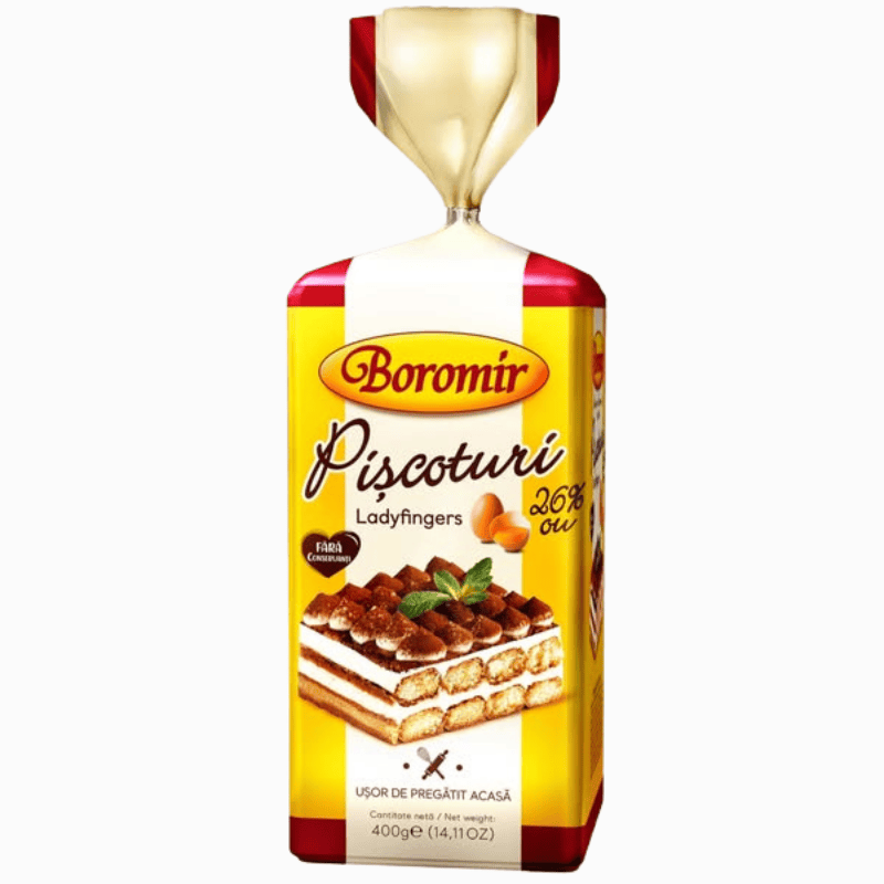 Boromir Lady Fingers 400g – luftige og sprø kjeks, perfekte til tiramisu og desserter
