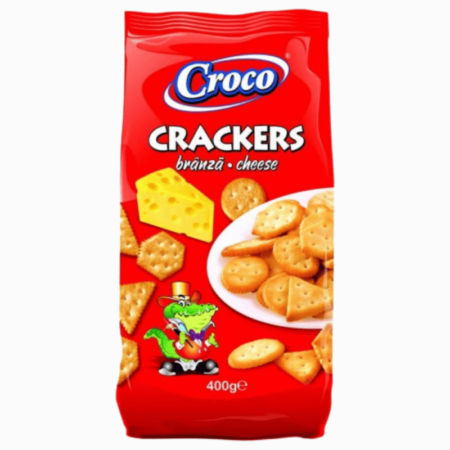 Croco ostesmak kjeks 400g – sprø kjeks med deilig ostesmak