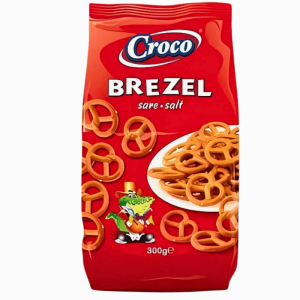 Croco Pretzels med salt 300g – sprø og klassiske saltkringler, perfekt til snacks