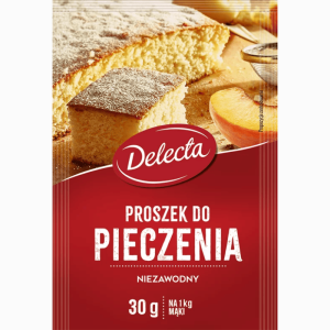 Delecta bakepulver 30g – polsk hevemiddel for luftige kaker og bakverk