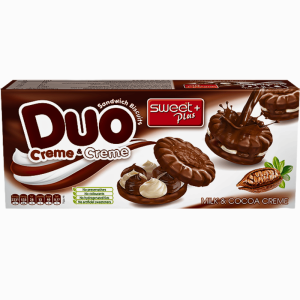 Duo Kjeks med Kremfyll og Kakaotrekk 150g – søte, fyldige og smakfulle