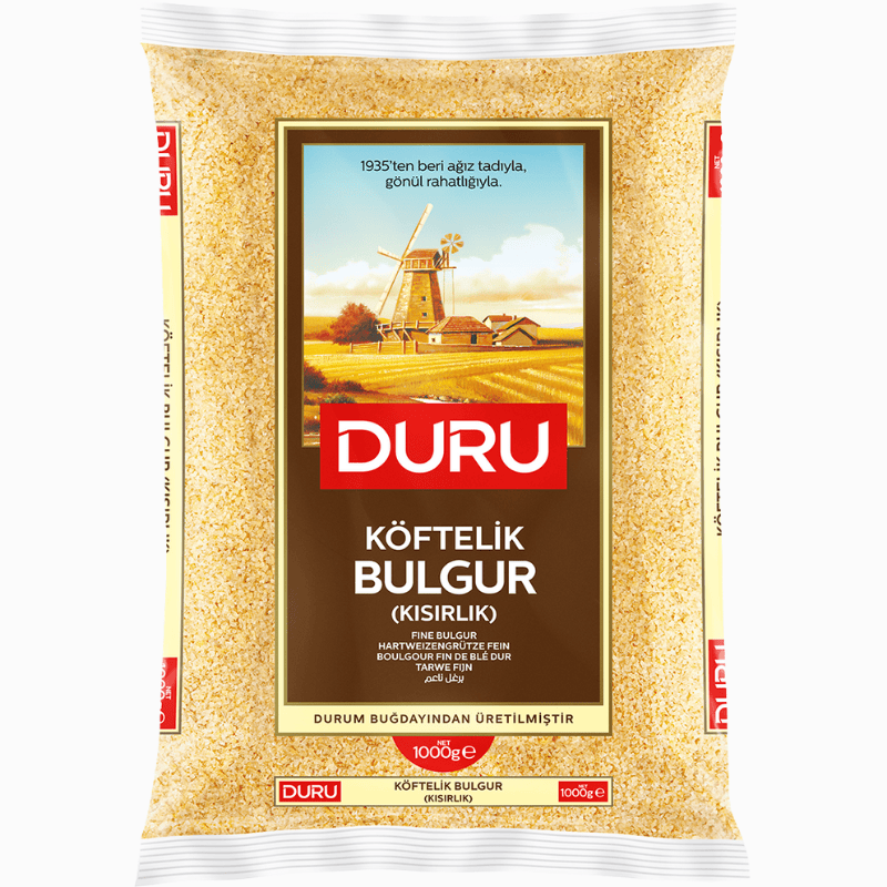 Duru Koftelik Bulgur Fin 1kg – fin bulgur perfekt til köfte og andre tyrkiske retter