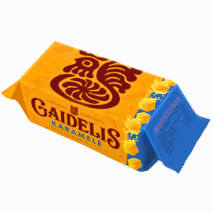 Gaidelis Kjeks med Kondensert Melk og Karamell 160g – søt og sprø nytelse