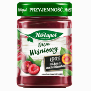 Herbapol kirsebærsyltetøy 280g – klassisk og søt smak av modne kirsebær