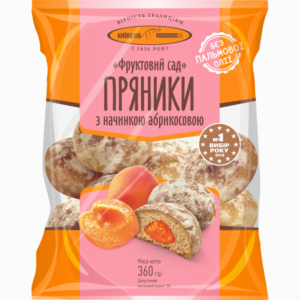 Kyivkhlib pepperkake med aprikosfyll 360g – tradisjonell ukrainsk småkake med fruktig smak