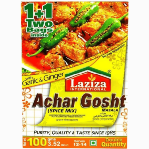 Laziza Achar Gosht Masala 100g – krydderblanding for syrlig kjøttrett