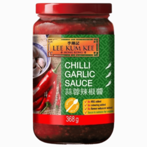 Lee Kum Kee Chili Garlic Sauce 368g – sterk og smakfull kinesisk chilisaus med hvitløk