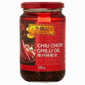 Lee Kum Kee Chiu Chow Chili Oil 335g – kinesisk chilisaus med olje og sprø biter
