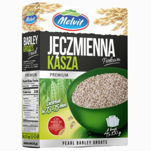 Melvit Bygggryn 400g – tradisjonell polsk bygggrøt, rik på fiber