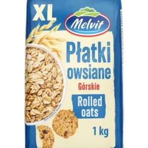 Melvit store havregryn 1kg – fiberrike og mettende