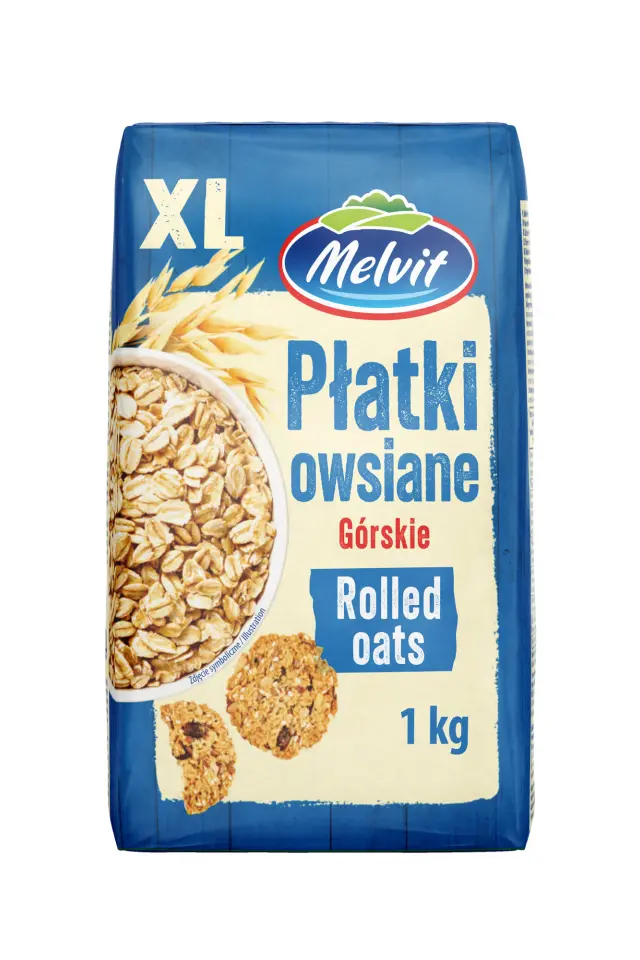 Melvit store havregryn 1kg – fiberrike og mettende