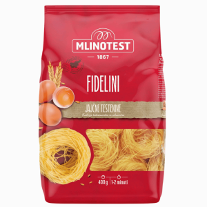 Milnotest Fidelini pasta 400g – tynn og delikat pasta for supper og lette retter