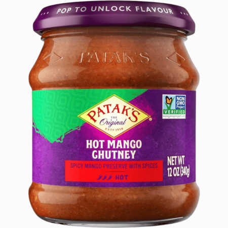 Patak's sterk mango chutney 340g – krydret og smakfullt tilbehør