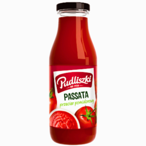 Pudliszki passata tomatpuré 500g – glatt og rik tomatsmak