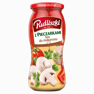 Pudliszki pastasaus med sopp 500g – rik og kremet soppsaus til pasta
