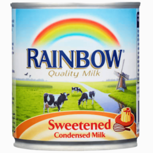 Rainbow søtet kondensert melk 397g – perfekt til desserter og kaffe