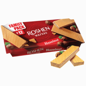 Roshen Vafler med hasselnøttkrem 216g – sprø og nøtteaktige vafler fra Ukraina