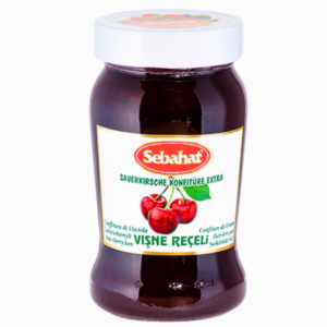 Sebahat surkirsebærsyltetøy 360g – fyldig og fruktig smak