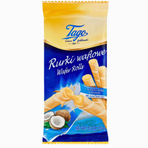 TAGO rullkjeks med kokosnøttkrem 150g – sprø og søte med tropisk smak