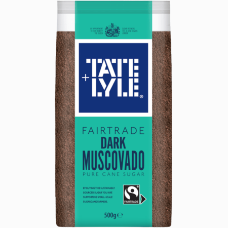 Tate & Lyle mørk muscovadosukker 500g – fuktig rørsukker med rik smak av melasse
